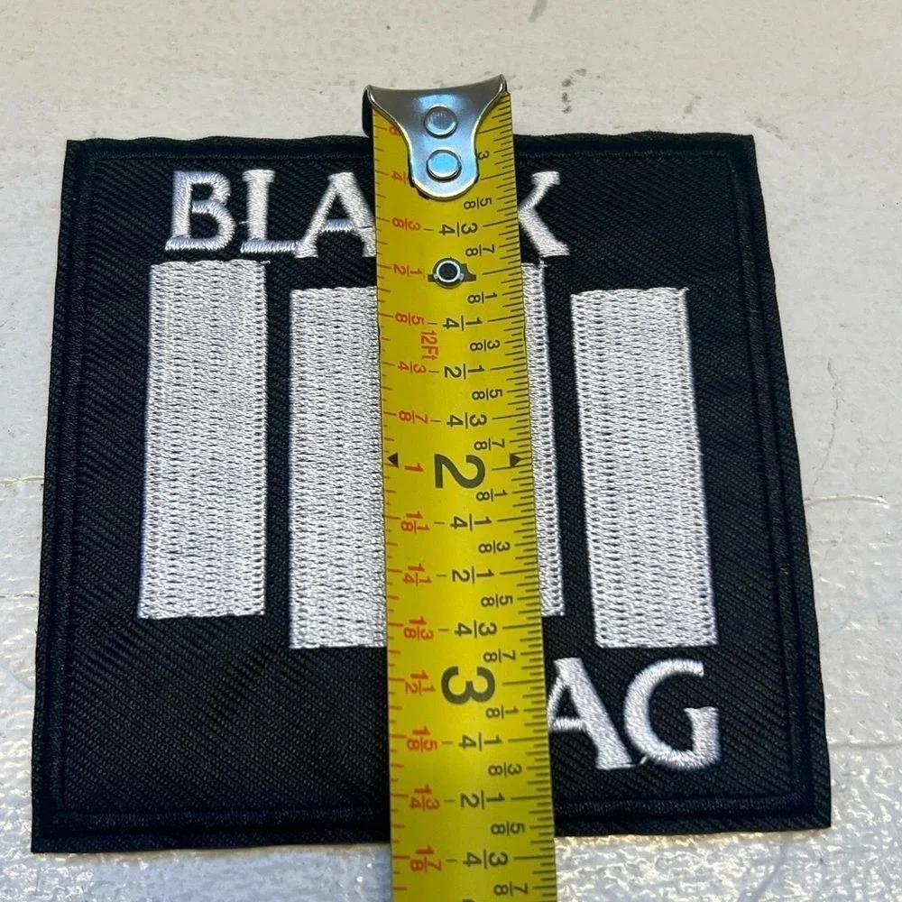 Black Flag Band Iron On Patch SST Bars Logo Circle Jerks Agnostic‎ Front